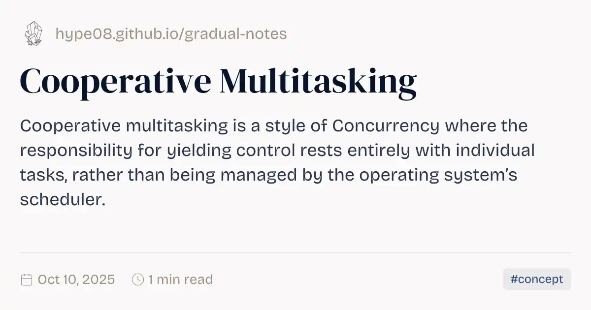 Cooperative Multitasking