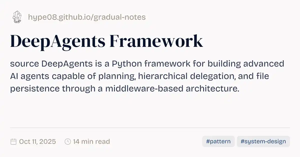 DeepAgents Framework