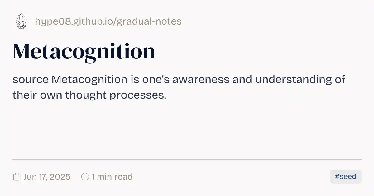 Metacognition