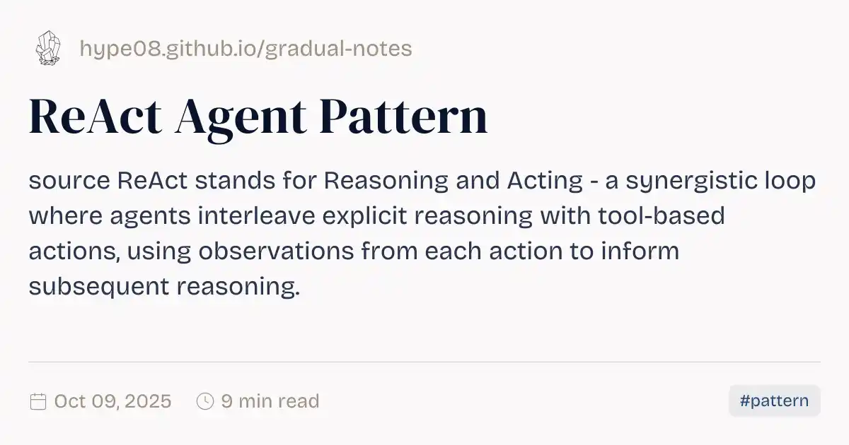 ReAct Agent Pattern