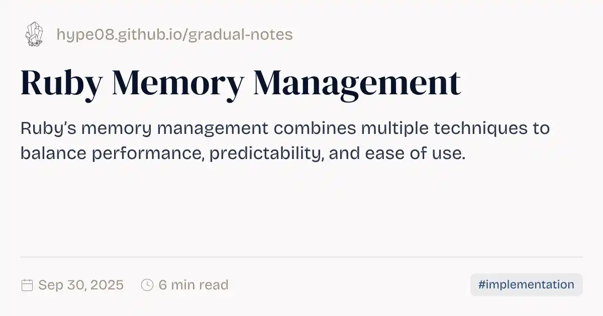 Ruby Memory Management