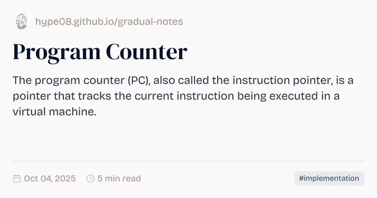 Program Counter